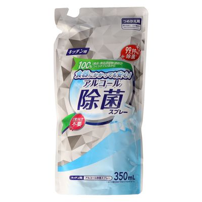 ミツエイ キッチン用アルコール除菌スプレー詰替 4978951200106 1セット(350ml×4点)（直送品）