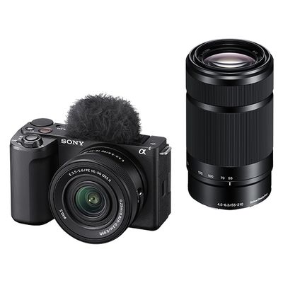 SONY  デジタル一眼カメラ　α　ＶＬＯＧＣＡＭ　ＺＶーＥ１０　ＩＩ　ダブルズームレンズキット　ブラック ZV-E10M2X/B（直送品）