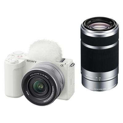 SONY  デジタル一眼カメラ　α　ＶＬＯＧＣＡＭ　ＺＶーＥ１０　ＩＩ　ダブルズームレンズキット　ホワイト ZV-E10M2X/W（直送品）
