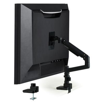 モニターアーム ロング シングル 支柱付 高耐荷重 ガススプリング式 5軸 ブラック DPA-SL07BK エレコム 1個（直送品）