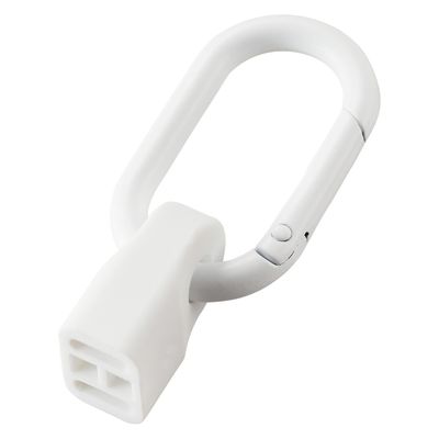 ストラップ型 ケーブルホルダー カラビナ付き コネクターカバー <C to C> ホワイト EKCWCCC01WH エレコム 1個（直送品）