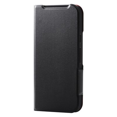 P242 ケース レザー 手帳型 超軽量 薄型 ワイヤレス充電可 ブラック PM-P242PLFUBK エレコム 1個（直送品）