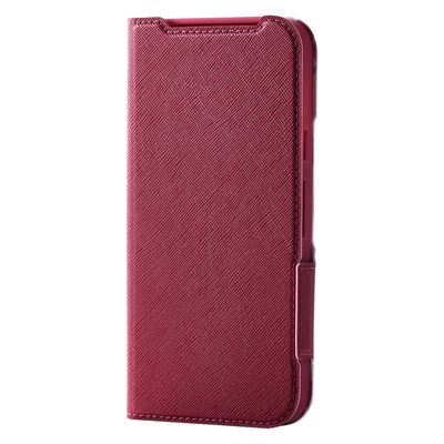 P242 ケース レザー 手帳型 マグネット 衝撃吸収 花柄 ディープピンク PM-P242PLFUJPND エレコム 1個（直送品）