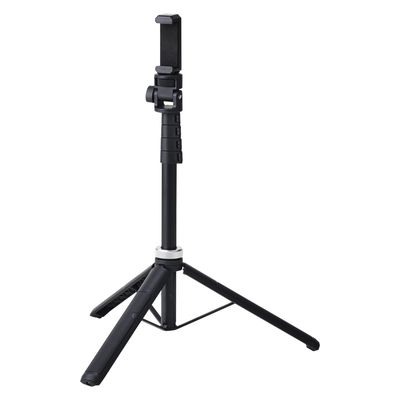 スマホ カメラ 三脚 自撮り棒 2WAY コンパクト 最大約141cm ブラック P-STCFWL01BK エレコム 1個（直送品）