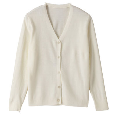 松吉医科器械 マツヨシ カーディガン レギュラー 25401800 L ホワイト MY-NS1200W 1着（直送品）