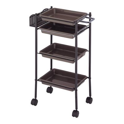 西村製作所 トレーワゴン(Cー305) 510×280×835mm ブラウン 66-0014-46 1台（直送品）