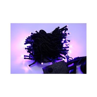 アズワン LEDストレートライト 100球 10m 紫 黒ケーブル 67-6595-21 1式（直送品）