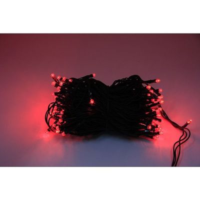 アズワン LEDストレートライト 100球 10m 赤 黒ケーブル 67-6595-23 1式（直送品）