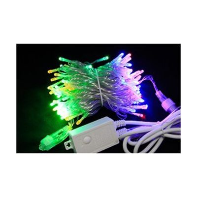 アズワン LEDストレートライト 100球 10m 4色 透明ケーブル 67-6595-26 1式（直送品）