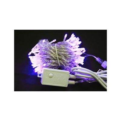 アズワン LEDストレートライト 100球 10m 紫 透明ケーブル 67-6595-27 1式（直送品）