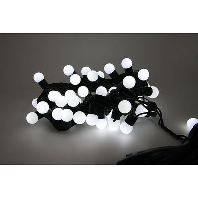 アズワン LEDストレートライト 50球 5m 球状 白 黒ケーブル 67-6595-36 1式（直送品）