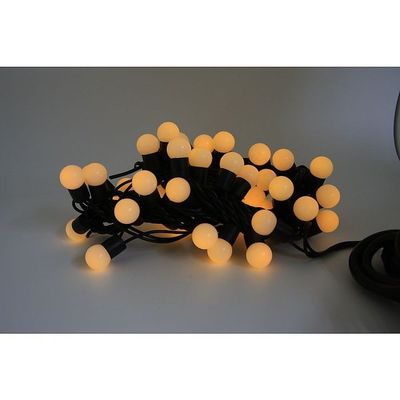 アズワン LEDストレートライト 50球 5m 球状 黄色 黒ケーブル 67-6595-37 1式（直送品）