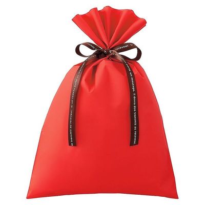 アズワン 無地 梨地ギフトバッグ レッド 幅30×高さ43cm 20枚 67-6873-02 1セット(20枚)（直送品）