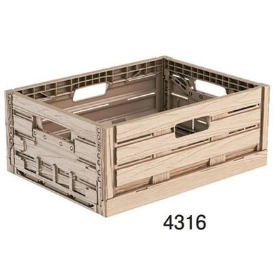 太幸 木目調 折りたたみコンテナー 400×300×H163mm 67-6884-11 1個（直送品）