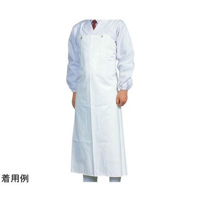 スギコ産業 抗菌ウレタン胸付前掛A型 M 67-6901-85 1枚（直送品）