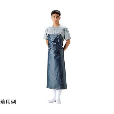 スギコ産業 ワンタッチ前掛胸付 紺 L 67-6901-95 1枚（直送品）