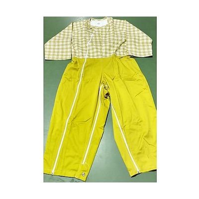 アズワン 介護つなぎ イエロー LLサイズ 10枚入 67-6638-64 1箱(10枚)（直送品）