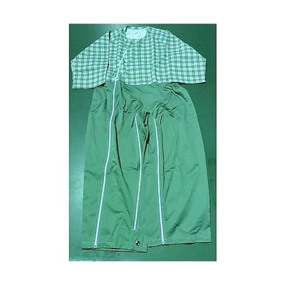 アズワン 介護つなぎ グリーン 3Lサイズ 10枚入 67-6638-59 1箱(10枚)（直送品）