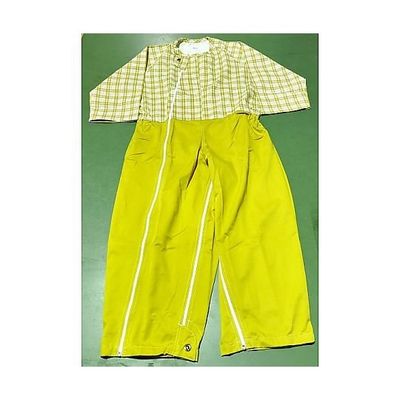 アズワン 介護つなぎ イエロー Lサイズ 10枚入 67-6638-65 1箱(10枚)（直送品）