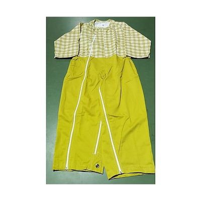 アズワン 介護つなぎ イエロー Mサイズ 10枚入 67-6638-66 1箱(10枚)（直送品）