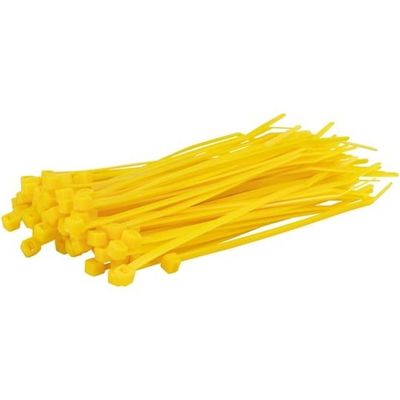 紺屋商事 結束バンド ケーブルタイ 黄 150×幅3.6mm 100本入 1281190 1パック(100本) 65-9613-34（直送品）