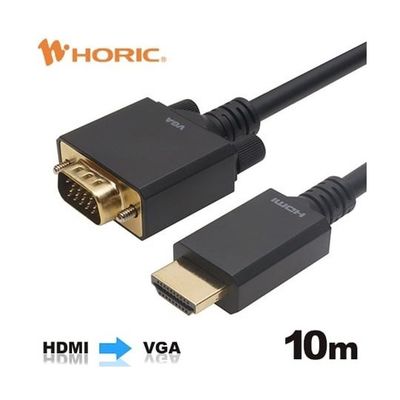 ホーリック HDMI→VGA変換ケーブル 10m HAVG100-712BB 1本 67-2507-61（直送品）