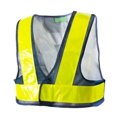 富士手袋工業 ショート安全ベスト 紺×黄 3275 1枚 65-3354-70（直送品）