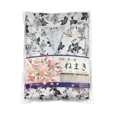 大和工場 ご尊体用ガーゼ寝巻き 婦人用 M 袖テープ式 695482 1枚 67-3053-37（直送品）