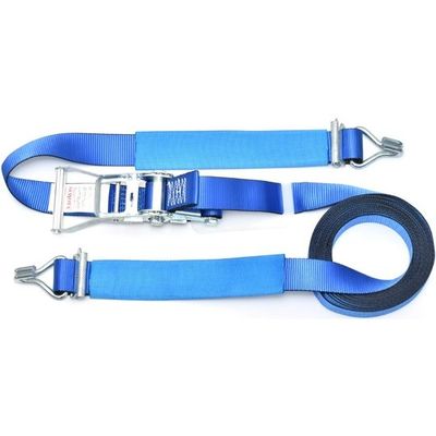 ラチェット式ラッシングベルト 5tタイプ 固定側:1m 調整側:7m Jフック+ワンピース 10本セット 67-4812-75（直送品）