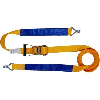 アズワン ラチェット式ラッシングベルト 3tタイプ 固定側:1m 調整側:7m Jフック 10本セット 67-4812-79 1箱(10本)（直送品）