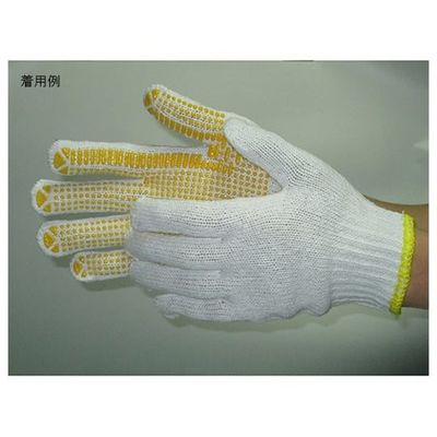 富士手袋工業 ラクテボツ すべり止め手袋 (7ゲージ) 白 フリー (12双組×10袋) 1280 1ケース(120双)（直送品）