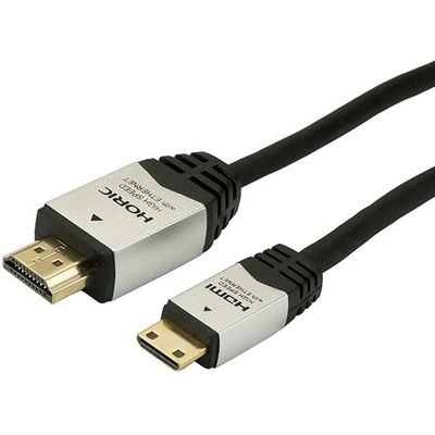 ホーリック ハイスピードHDMIミニケーブル 3.0m シルバー タイプCオスータイプAオス HDM30-016MNS 1個（直送品）