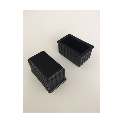 ツチノ 脚キャップ 黒 長角型 23×36mm 51-120 1パック 64-6524-71（直送品）