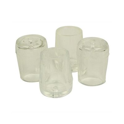 ツチノ クリアー パイプ脚キャップ 15mm 51-132 1パック 64-6524-77（直送品）