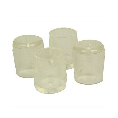 ツチノ クリアー パイプ脚キャップ 21mm 51-134 1パック 64-6524-79（直送品）