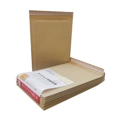 【小箱売】クッション宅配封筒 ネコポス・ゆうパケット最大(クラフトプチ)220×315+50mm(10×5) 50枚入 1190106（直送品）