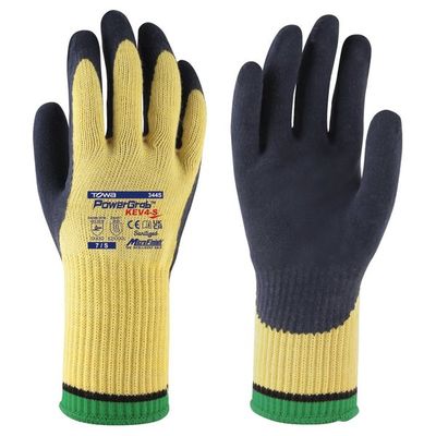 東和コーポレーション 耐切創手袋 PowerGrab KEV4ーS S 1袋(12双入) 344S-S 1袋(12双) 67-8771-17（直送品）