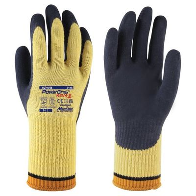 東和コーポレーション 耐切創手袋 PowerGrab KEV4ーS L 1袋(12双入) 344S-L 1袋(12双) 67-8771-19（直送品）