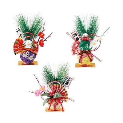 アズワン 正月ミニ飾り 3個セット 67-8946-84 1セット(3個)（直送品）