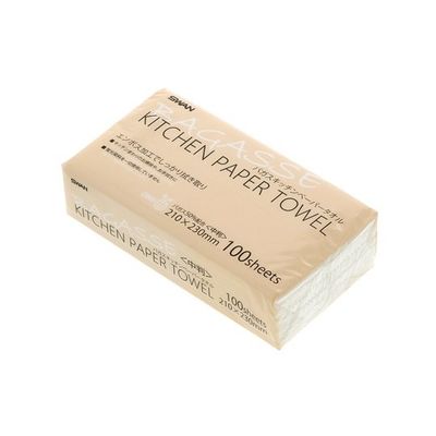 シモジマ バガスキッチンペーパータオル 中判 100枚入 004722008 1パック(100枚) 65-9127-28（直送品）