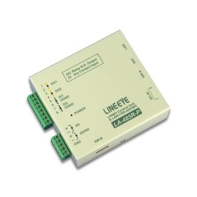 LAN接続型デジタルIOユニット+LAN<=>RSー422/485変換 リレー接点2出力/ドライ接点2入力 LA-485R-P 1式（直送品）