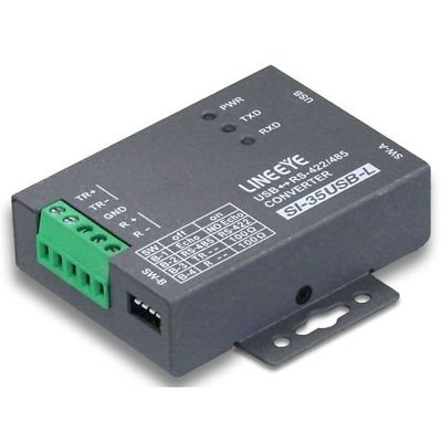 ラインアイ 小型インターフェースコンバータ USB<=>RSー422/485 壁掛タイプ SI-35USB-L 1式 64-5070-25（直送品）