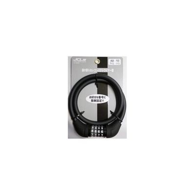 J&C 小型可変ダイヤルワイヤー錠 ブラック JC-059W 1個 64-9543-16（直送品）