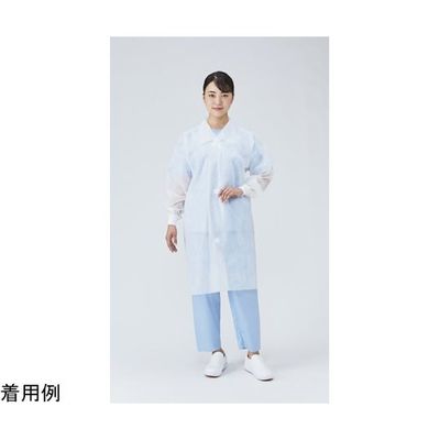 メディテックジャパン マジックテープ付不織布白衣 リブ付 50枚入 M DHMR-M 1ケース(50枚) 65-3752-61（直送品）