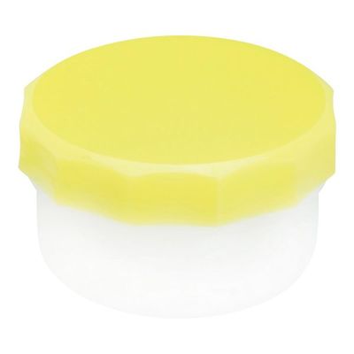 ケーエム化学 プラ壺(深型・未滅菌) 丸底タイプ 5.5mL 黄 100個入 33016 1箱(100個) 9-1414-06（直送品）