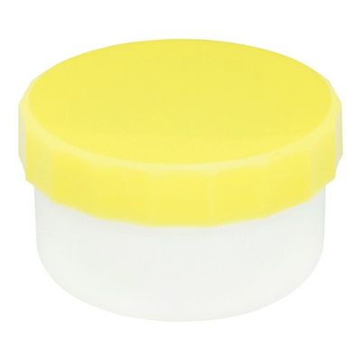 ケーエム化学 プラ壺(深型・未滅菌) 丸底タイプ 22mL 黄 100個入 33036 1箱(100個) 9-1416-06（直送品）