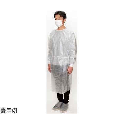 アイソレーションガウン(PE防水ーリブ袖)個包装 白 AAMIレベル3基準品 100枚入り FV-IG-011WH 1ケース(100枚)（直送品）