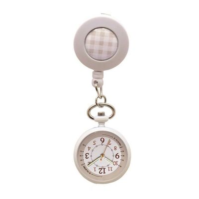 フィールドワーク ナースウォッチ(リールクリップ付き)ホワイト GY017p-1 1個 7-4350-01（直送品）