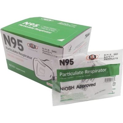 湘南ワイパーサプライ N95マスク 折り畳み式(排気弁付)20枚入 YQD95V 1箱(20枚) 65-9344-86（直送品）