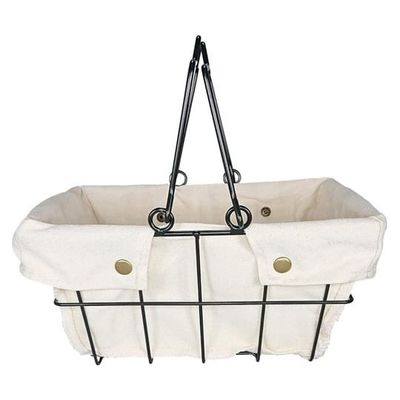 アズワン ワイヤーファブリックバスケット 買い物かご SS アイボリー 68-0986-97 1個（直送品）